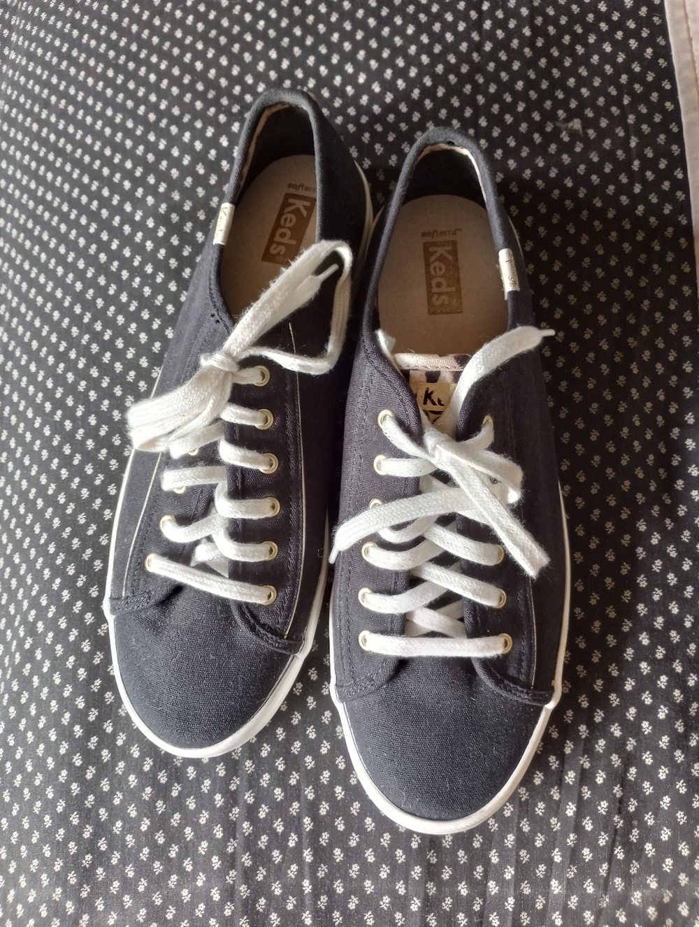 Classic Keds Black Gold Leopard Women's Like New